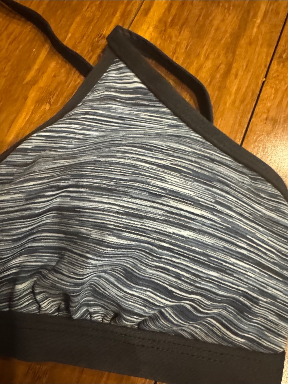 Athleta Black and Heather Gray Strappy Sports Bralette - Picture 4 of 4